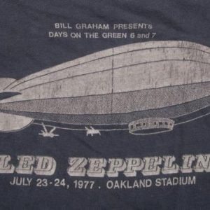 VINTAGE ORIGINAL LED ZEPPELIN T-SHIRT 1977 DAY ON THE GREEN