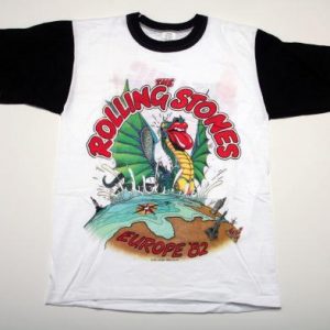 VINTAGE ROLLING STONES 1982 EUROPEAN TOUR T-SHIRT ORIGINAL