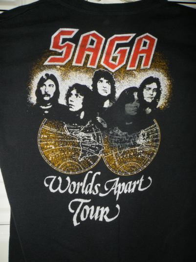 1982 SAGA IN TRANSIT WORLDS APARTtour s 50/50 T SHIRT