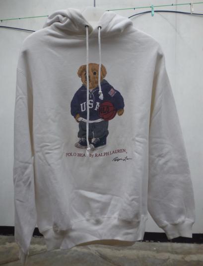 Vintage Polo Bear Basket Ralph Lauren Hoodie Sweatshirt Defunkd