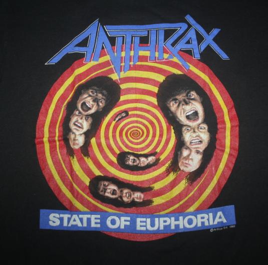 Vintage 80s Anthrax Road To Euphoria Tour T-Shirt