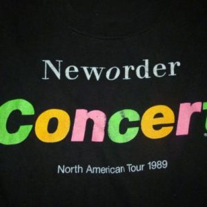 Vintage 1989 New order North American Tour 1989 T-Shirt