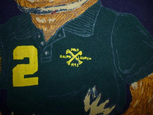 Vintage Polo Bear Polo Player Ralph Lauren Hoodie Sweatshirt
