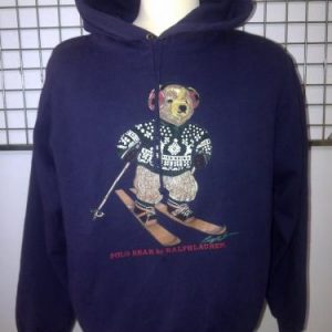 Vintage Polo Bear Ski by Ralph Lauren Hoodi Sweatshirt