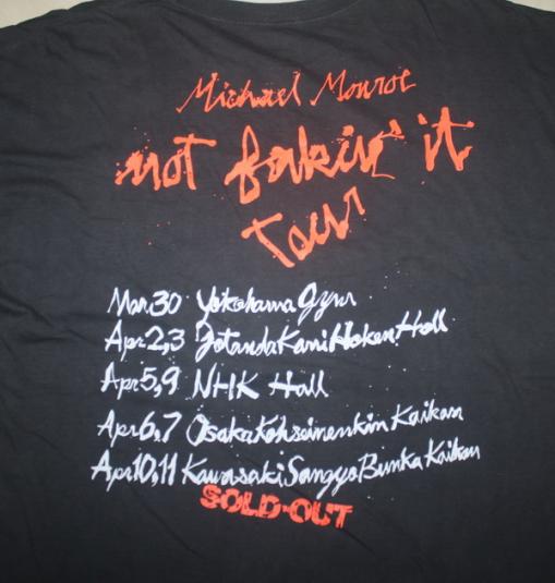 Vintage 90 Michael Monroe Not Fakin It Tour T-Shirt