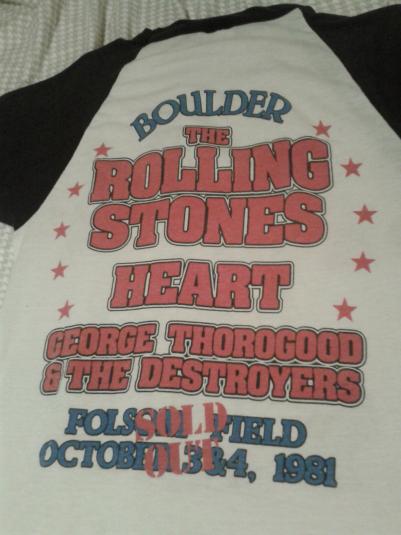 Rolling Stones 1981 Tour “Boulder/Folsom Field”