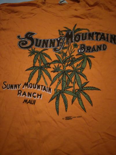 Vintage Hawaii Maui Ranch 1974 Crazy Shirt Weed tee 70s