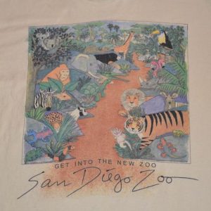 Vintage 80s 90s T-Shirt San Diego Zoo - Sz M-L