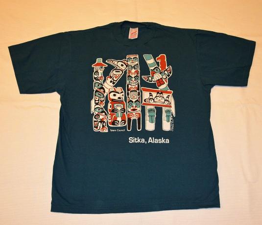 Vintage 90s Sitka, Alaska Totem Council T-Shirt
