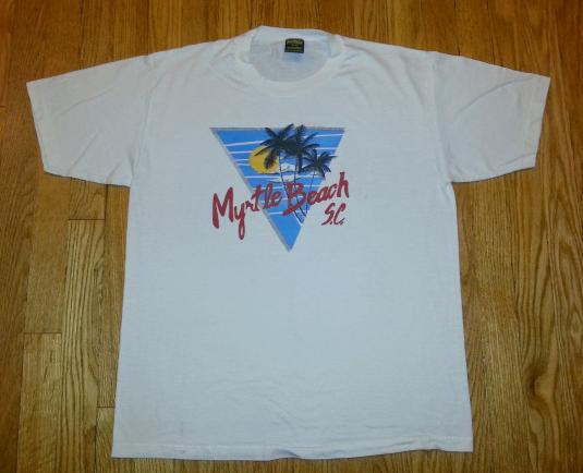 VTG 80s MYRTLE BEACH T-Shirt South Carolina SOFT Fits M/L
