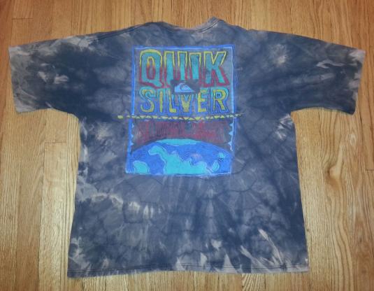 90s Quiksilver Global Beat T-Shirt Custom Reverse Tie Dye XL