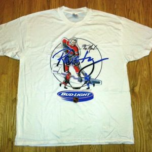 90s 1999 Bud Light Rusty the Tin Man T-Shirt Hockey Fits 2XL