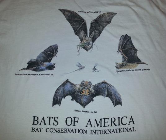 80s 90s Bats of America T-Shirt Conservation International L