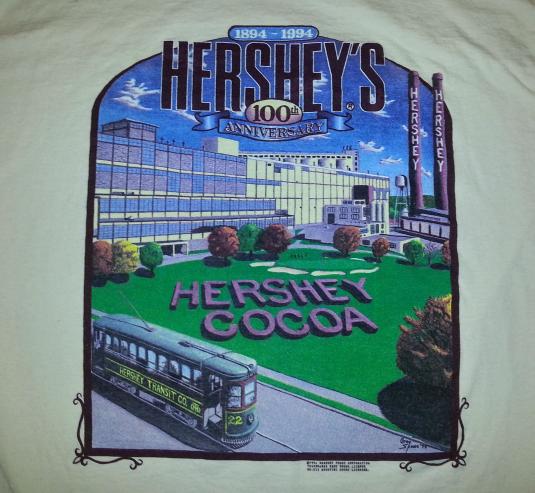 90s Hersheys Chocolate T-Shirt 100th Anniversary Cocoa XL