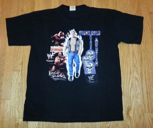VTG 90s Stone Cold Steve Austin T-Shirt WWF Wrestling SZ XL