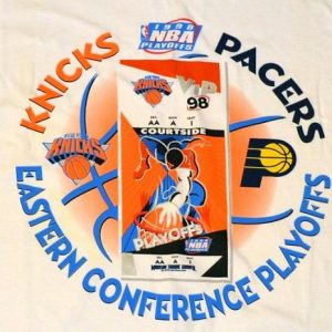 Vintage 90s/1998 STARTER NBA Knicks Pacers Playoffs T-Shirt