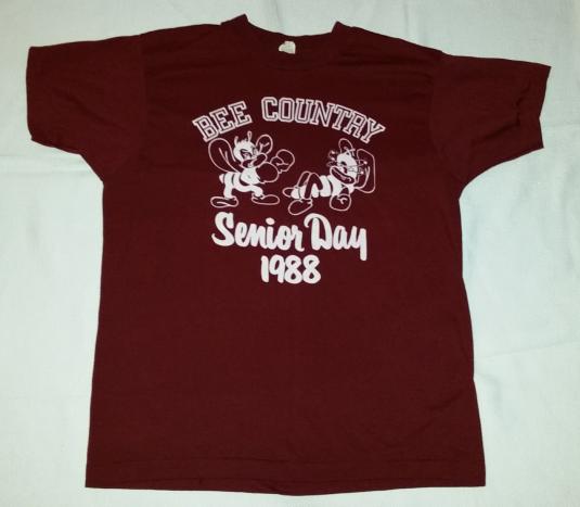 80s Bee Country Senior Day 1988 T-Shirt Screen Stars Size L