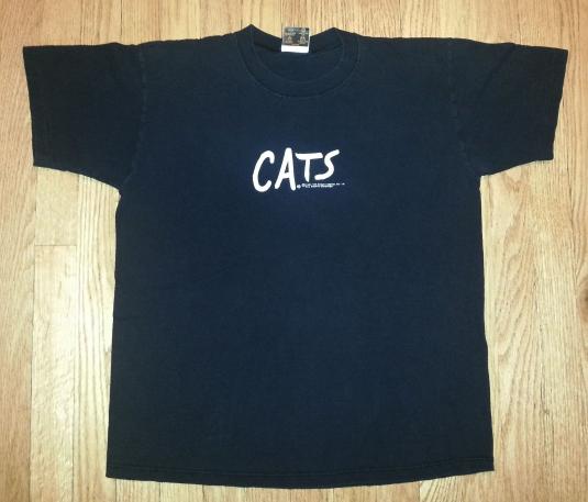 1981 Cats T-Shirt 80s Broadway Musical Play Eyes M/L