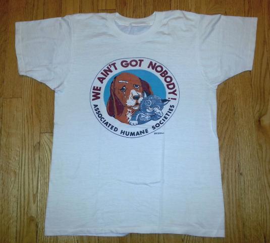 70s Associated Humane Societies T-Shirt Dog Puppy Kitten M/L