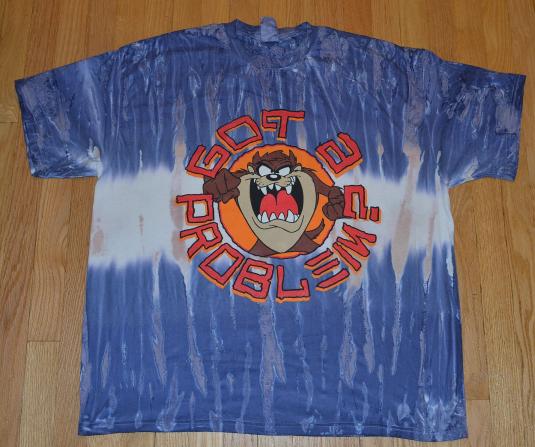 VTG 90s Taz Tie Dye T-Shirt Got A Problem Looney Tunes XXL