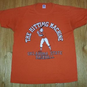 80s Oklahoma State Baseball Hitting Machine T-Shirt Ward L