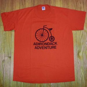 80s 90s Adirondack Adventure Bike Trek T-Shirt Cycling Sz L