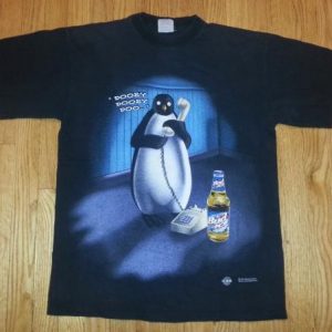1996 Budweiser Bud Ice Penguin T-Shirt 90s Beer Large