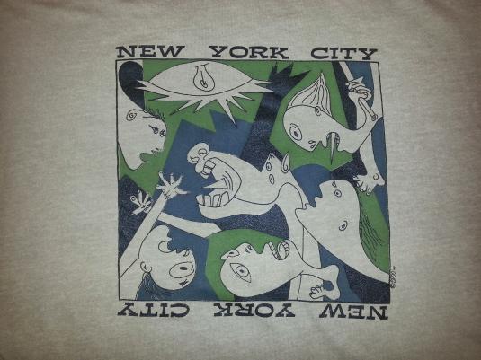 90s NYC T-Shirt Bombing of Guernica Picasso Art Tourist XXL