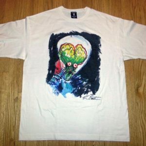 1996 Mars Attacks T-Shirt 90s Movie Tim Burton Artwork Sz XL
