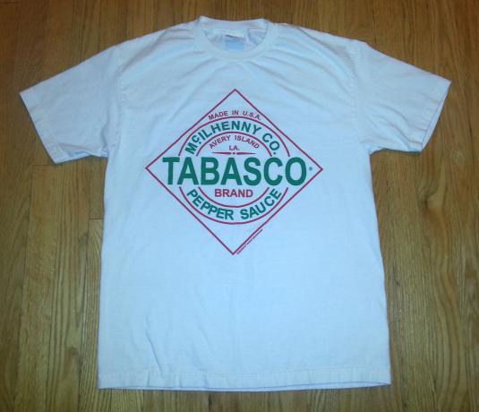 90s Tabasco T-Shirt McIlhenney Hot Pepper Sauce Lousiana L