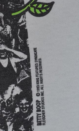 Vintage 90s Betty Boop Cropped T-Shirt Flower Power Hippie