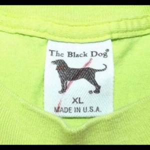 Vintage 90s 1997 Black Dog Martha's Vineyard Neon T-Shirt XL