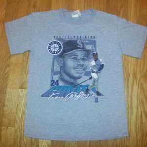 VTG 90s KEN GRIFFEY JR T-Shirt MLB Seattle Mariners Baseball