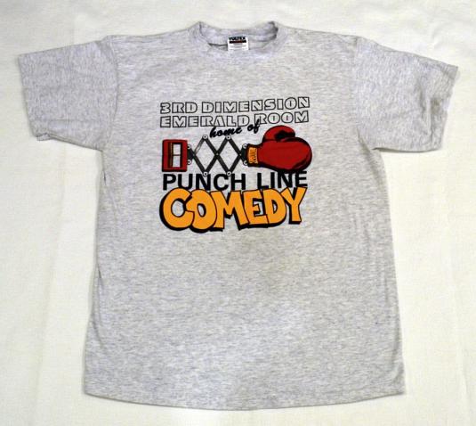 Vintage 90s 3rd Dimension Emerald Room Punchlin Comedy Tee L