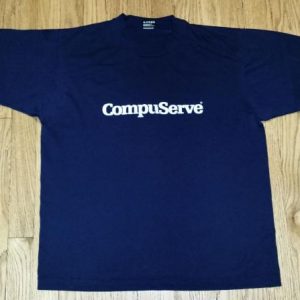 90s Compuserve T-Shirt Computer Tech Geek Sz L