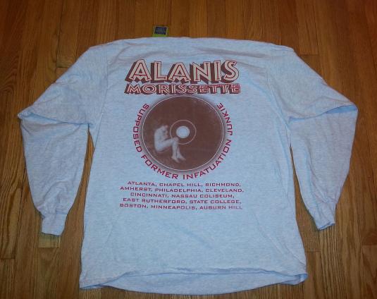 VTG 90s ALANIS MORRISETTE T-Shirt Infatuation Junkie XL, XXL