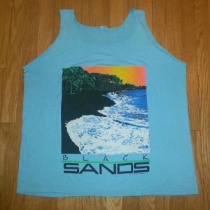 VTG 80s Hawaii Black Sand Beach Tank Top T-Shirt XL - XXL