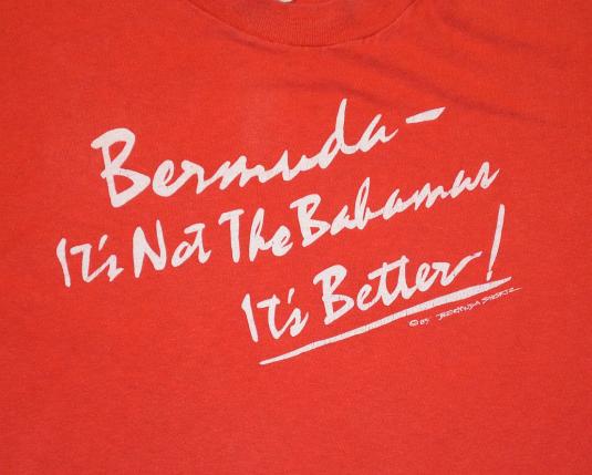 Vintage 80s Bermuda It’s Not the Bahamas It’s Better Tee – L