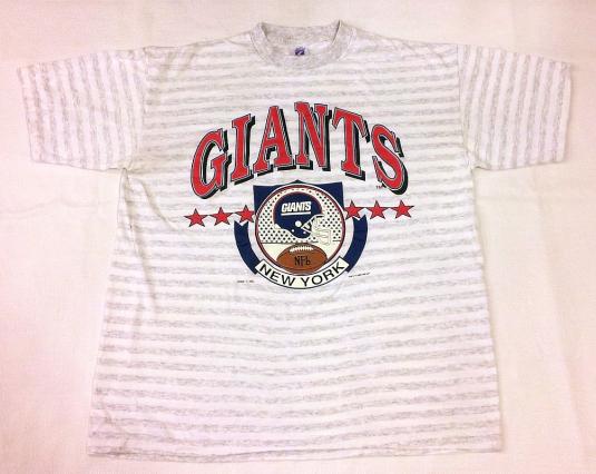 Vintage 90s NFL NY Giants Striped T-Shirt, LOGO 7,L, XL