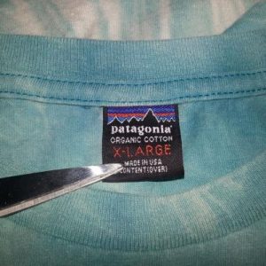 90s Patagonia Logo T-Shirt Organic Cotton Reverse Tie Dye 2X