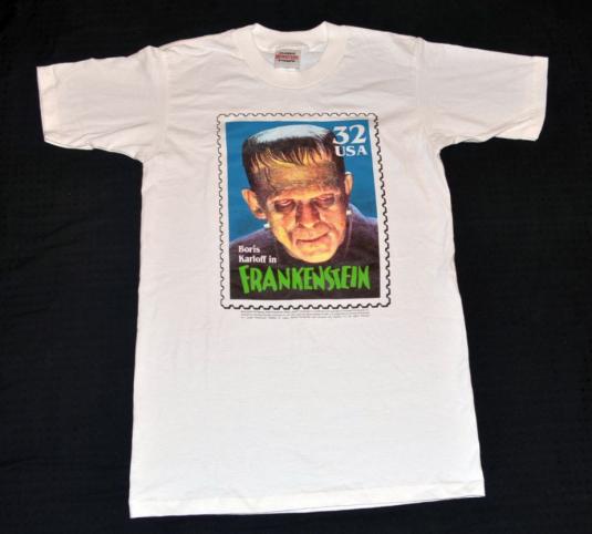 Vintage 90s Frankenstein USPS Postal Stamp T-Shirt – M