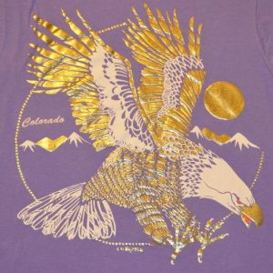 Vintage 90s Colorado Gold Foil Eagle T-Shirt - M