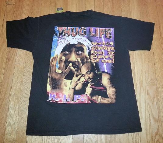 Vintage 90s Tupac T-Shirt 1996 Live/Die by the Gun Thug Life
