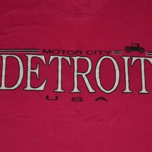 Vintage 80s Detroit Motor City T-Shirt - M-L