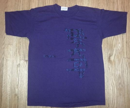 Vintage 90s Reebok Blacktop T-Shirt Purple Made in USA Sz L