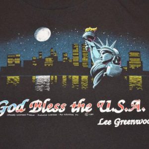 Vintage 90s Tshirt Lee Greenwood God Bless the USA - Sz XL
