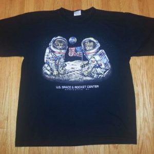 VTG 80s 90s Astronaut Cats T-Shirt US Space & Rocket Center