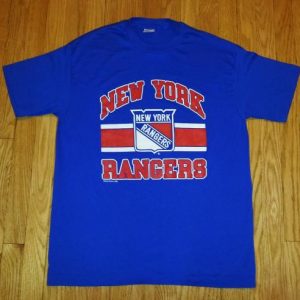 Vintage 80s NY RANGERS T-Shirt 1988 NHL Hockey Trench Sz L