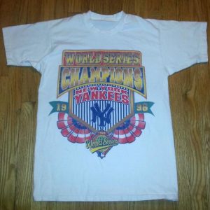 1996 NY Yankees World Series Champions T-Shirt 90s 2 Sides L
