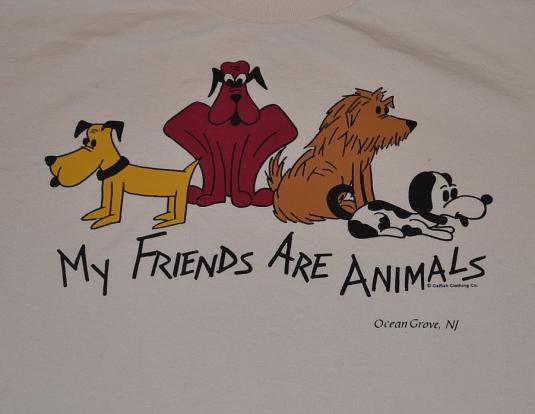 Vintage 90s My Friends Are Animals T-Shirt – M, L Dogs